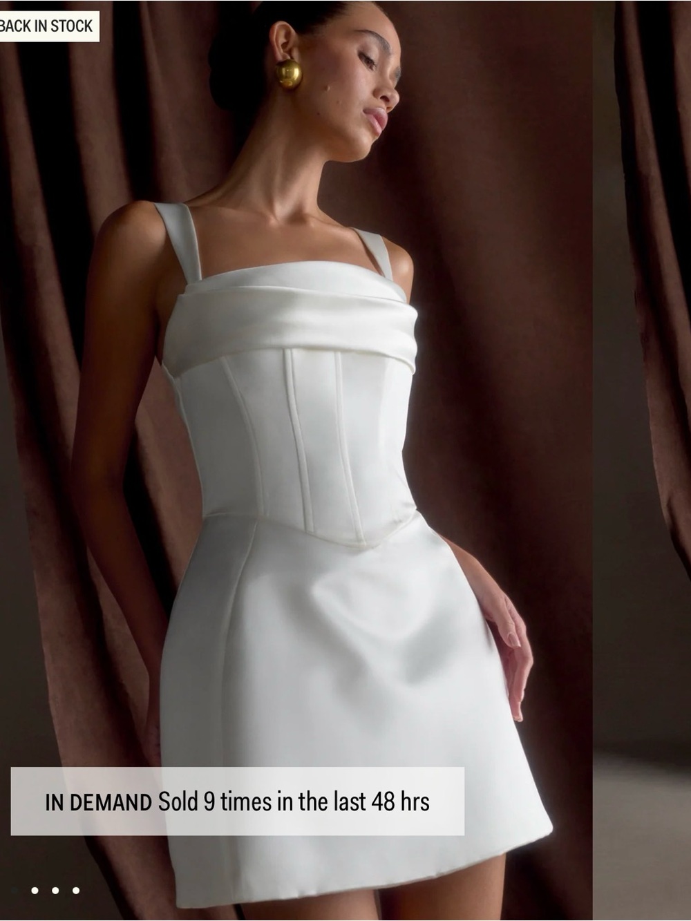 MESHKI White Strapless Corset Mini Dress NWT
